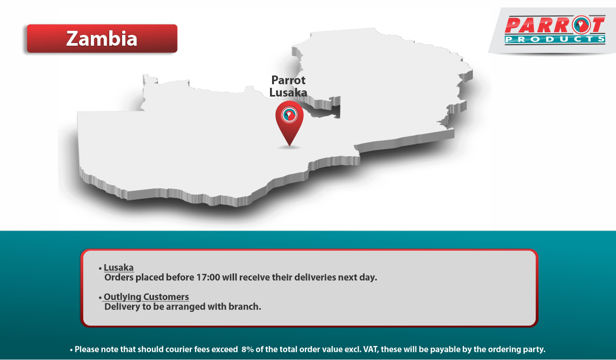 Parrot Products Zambia - Lusaka Delivery Schedule