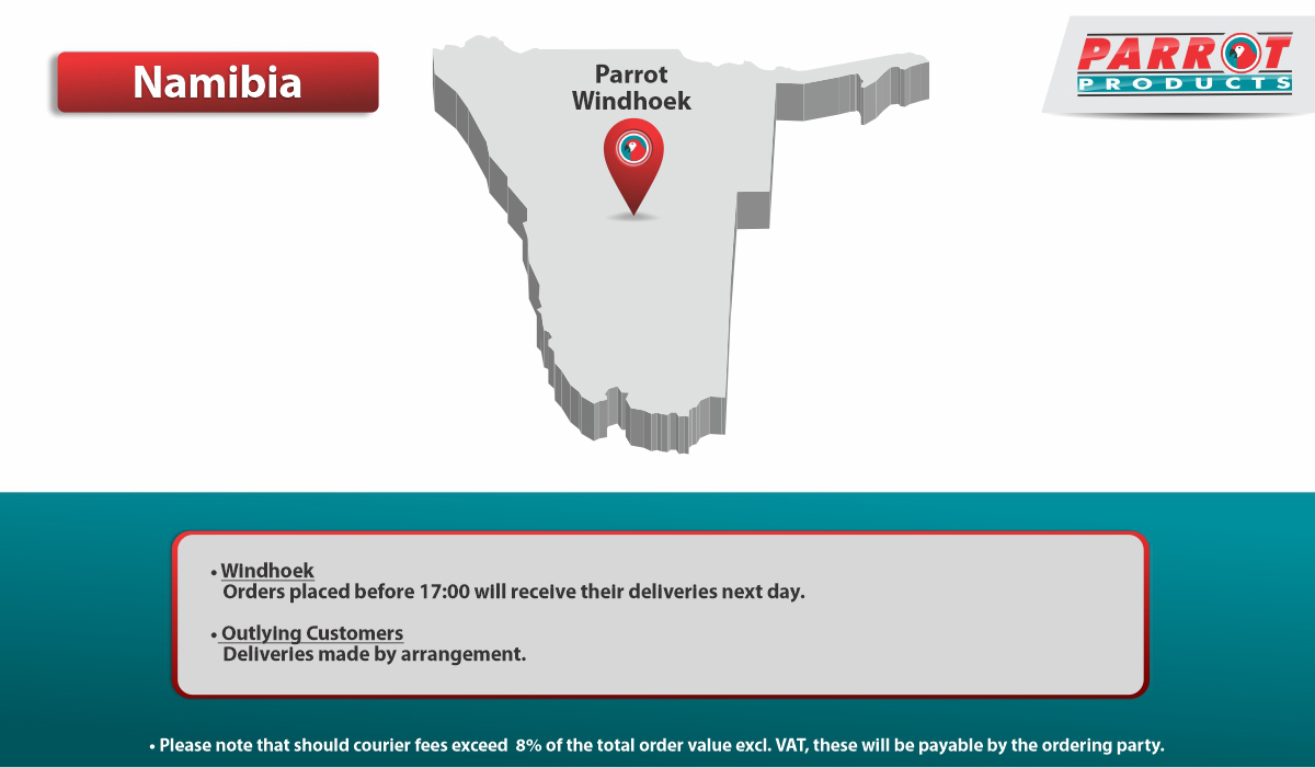 Parrot Products Namibia - Windhoek Delivery Schedule