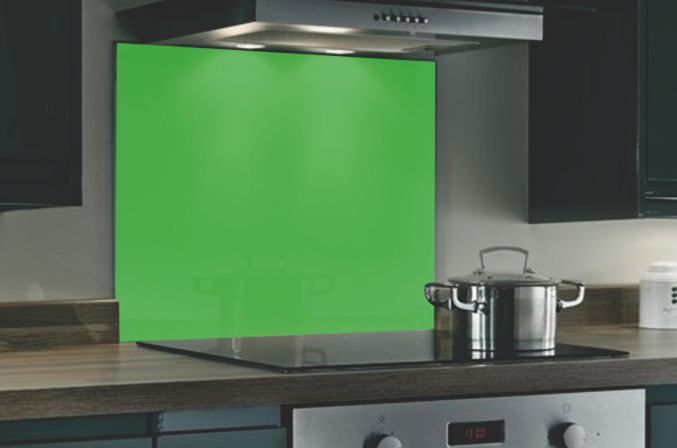 Green Hob Splashback